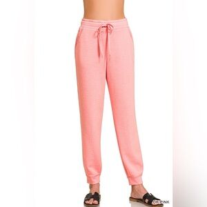 Zenana Drawstring Scuba Joggers with Pockets